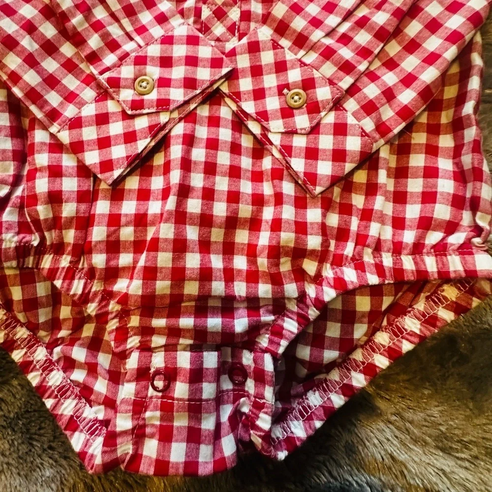 First Impressions Bold Red Sweater and Shirt Set